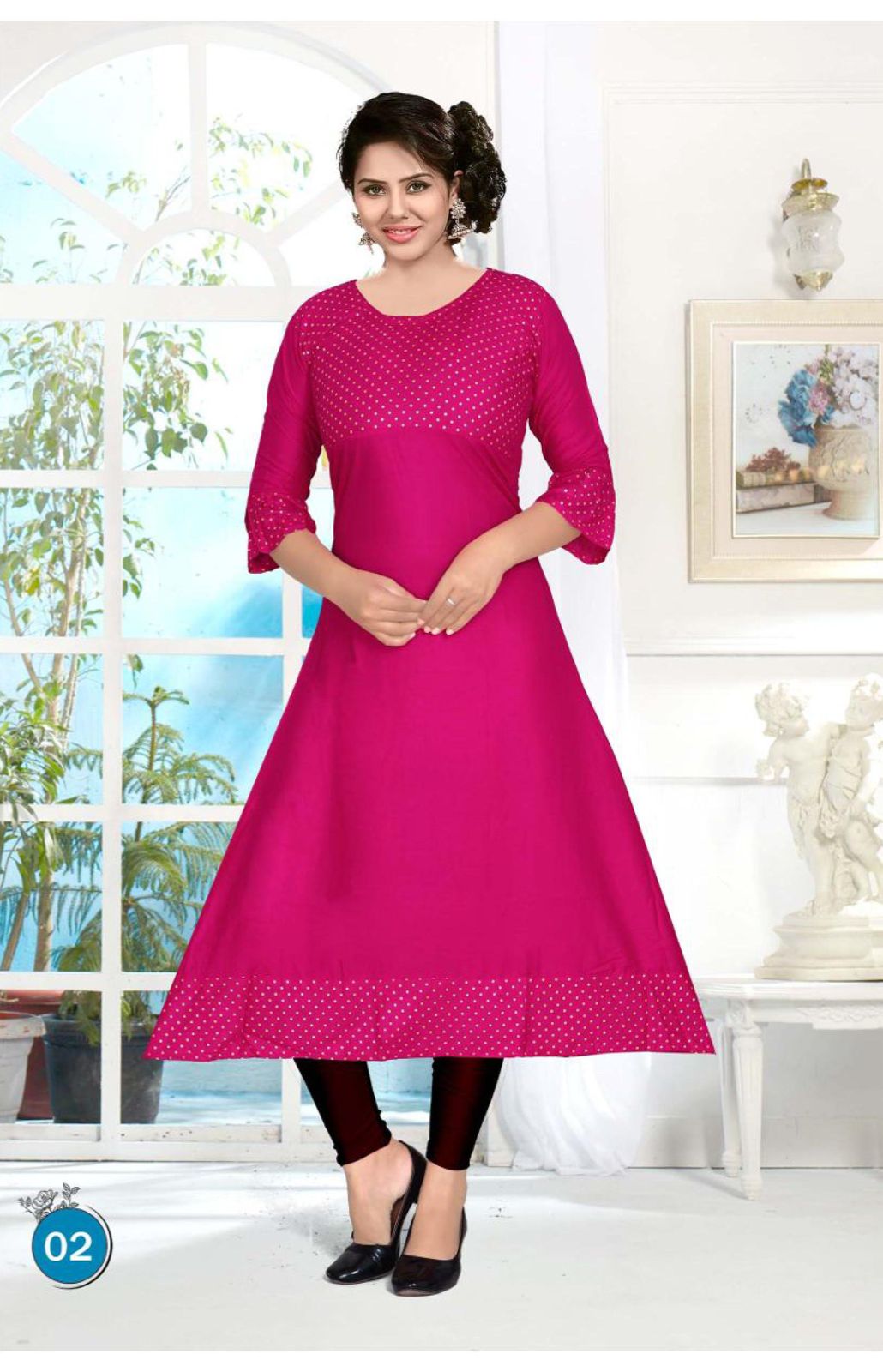 Beauty Queen Zoori 1 Rayon Ethnic Wear Printed Anarkali Kurti Collection